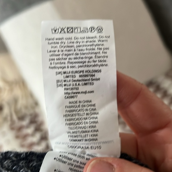 Grey/Blue Wool Muji Hat - Picture 5 of 7